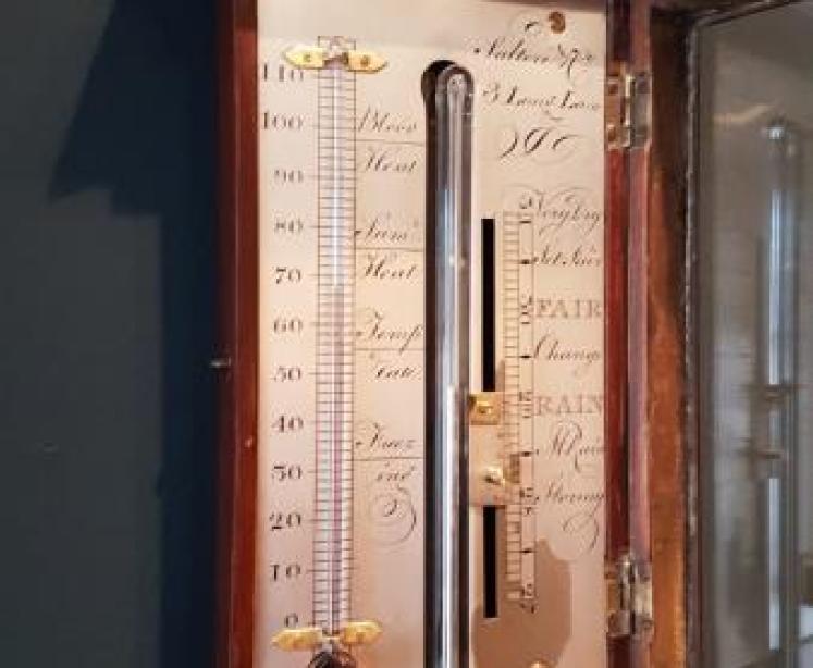 George III Mahogany Stick Barometer - Image 3