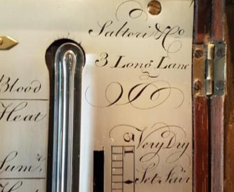 George III Mahogany Stick Barometer - Image 4