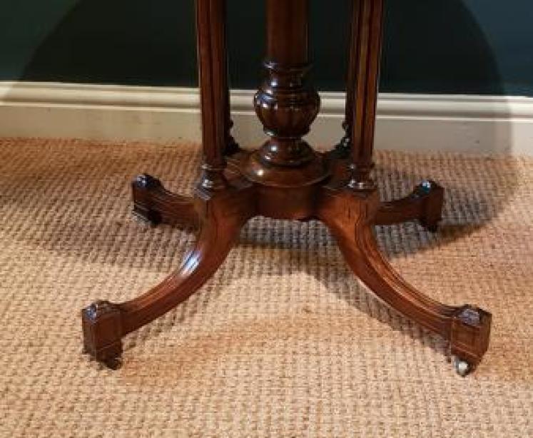 Fine Quality Burr Walnut Baby Sutherland Table - Image 6