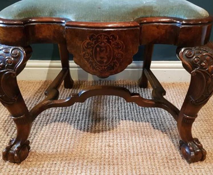 Outstanding Set of Eight Burr Walnut Chairs - Image 4