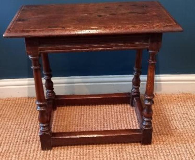 George III Period Oak Joint Stool - Image 1