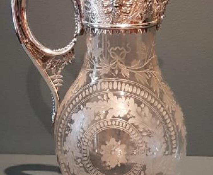 Superb Quality Mid Victorian Silver Mounted Claret Jug - Image 1