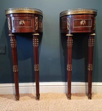 Matching Pair of Empire Style Side Tables