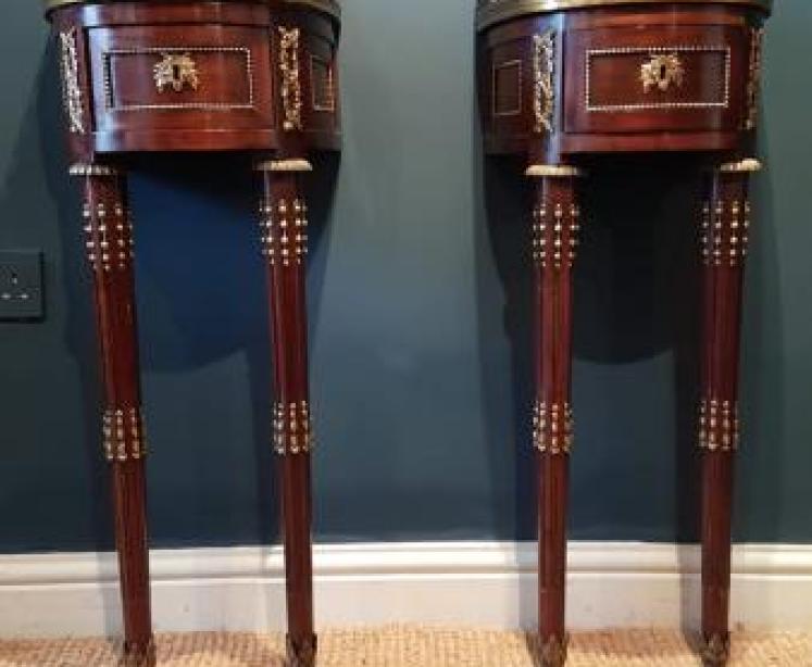 Matching Pair of Empire Style Side Tables - Image 1