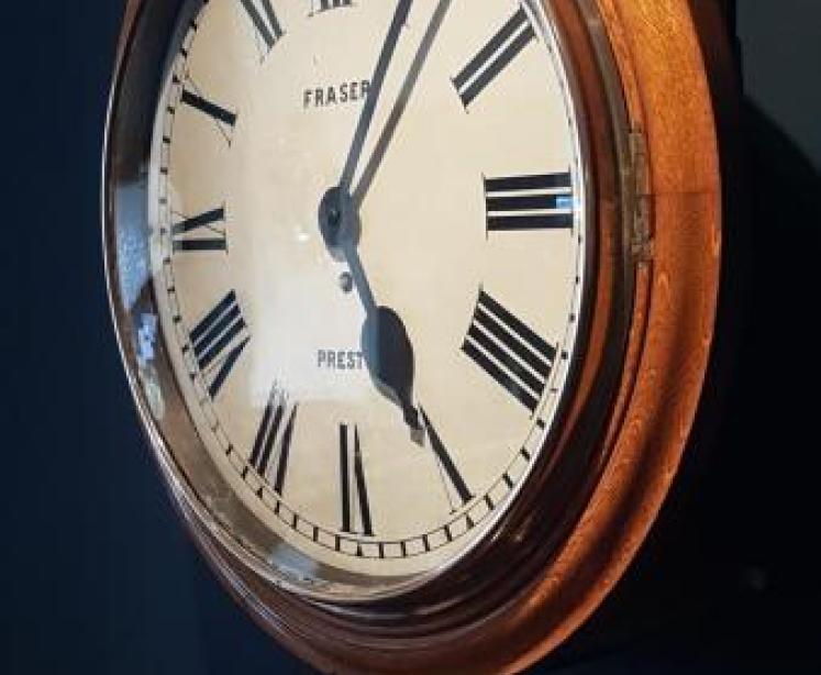 Victorian Fraser 16" Dial Fusee Wall Clock - Image 2