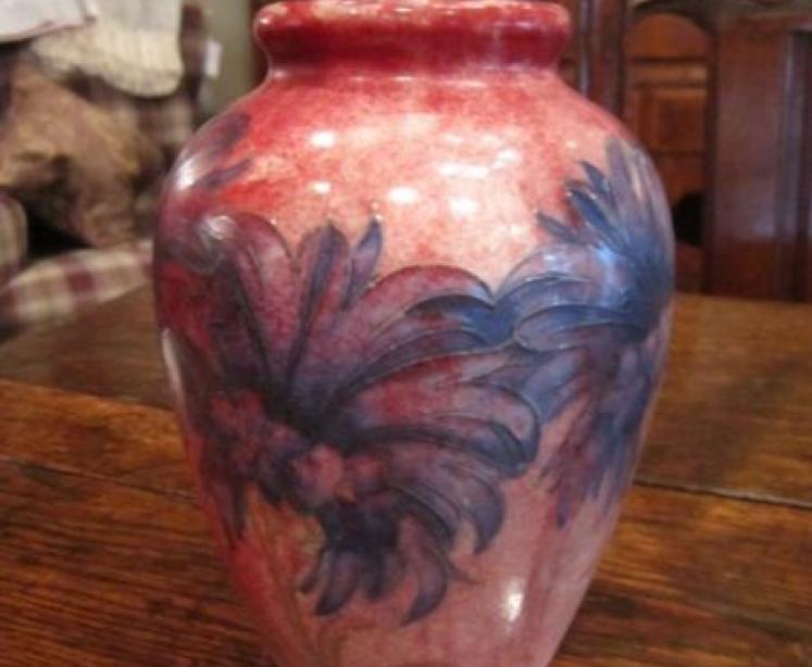 Rare & Unusual Moorcroft Flambe Cornflower Vase - Image 5