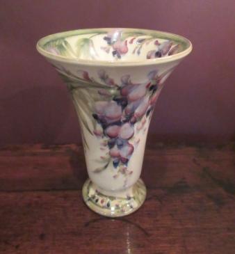 Rare & Impressive Moorcroft Wisteria on White Vase