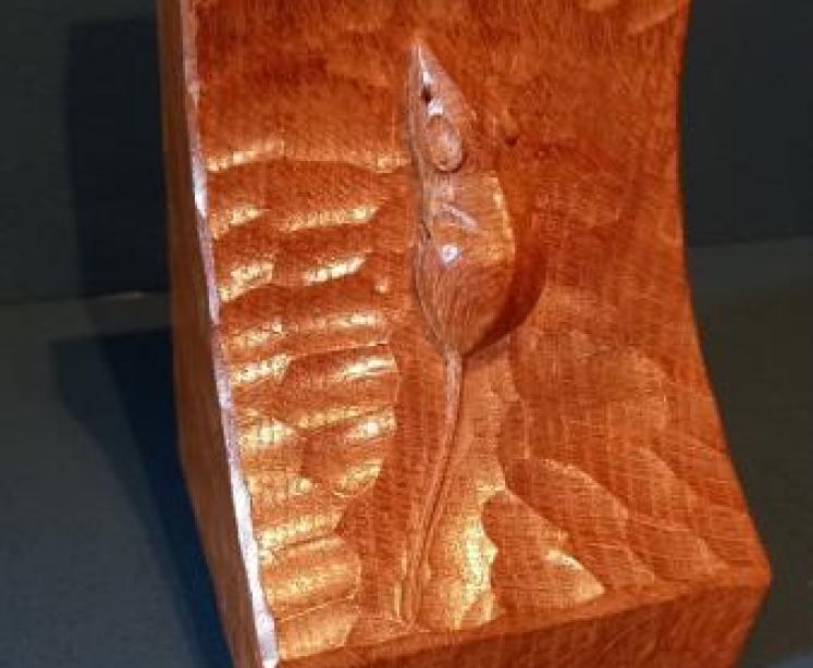 Pair of Early Mouseman Adzed Oak Bookends - Image 2