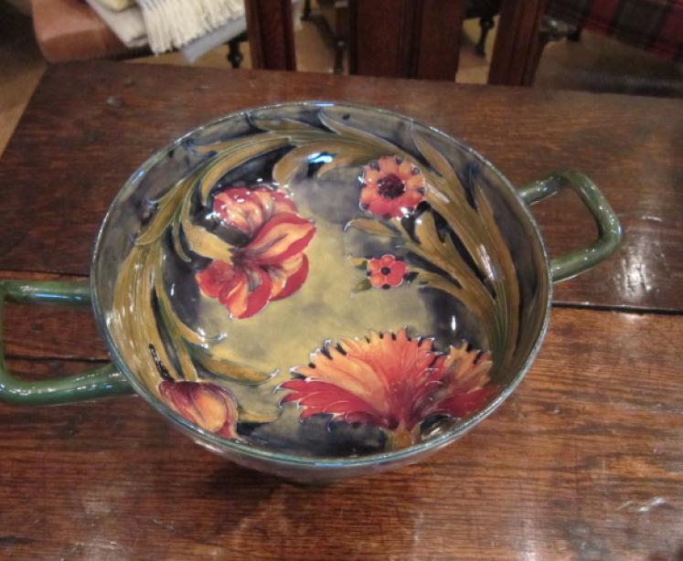 Stunning Moorcroft Spanish Pedestal Bowl - Image 2