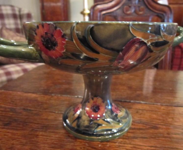 Stunning Moorcroft Spanish Pedestal Bowl - Image 5