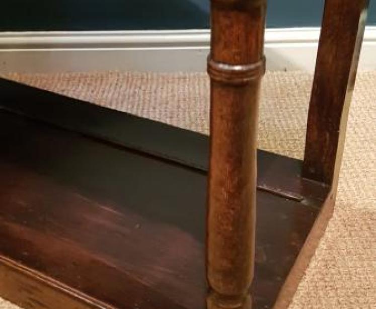 George II Oak Two Drawer Dresser  - Image 4