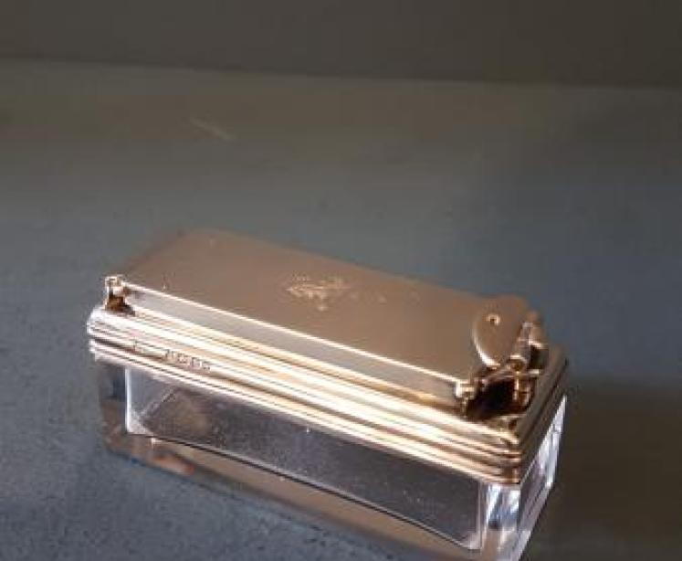 Small Mid Victorian Silver Travelling Ink Well - Image 1