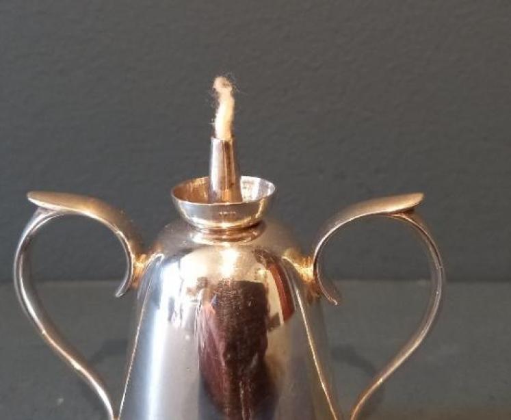 George V Period Silver Bell Shaped Table Lighter - Image 2