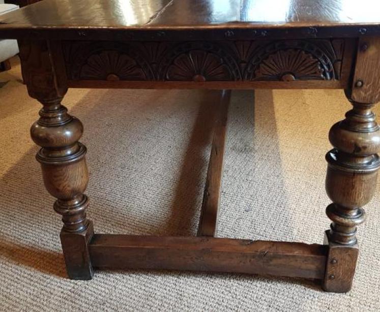 George III Oak 10 Seat Refectory Table - Image 7