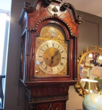 Outstanding Chippendale Revival 8 Day Longcase Clock