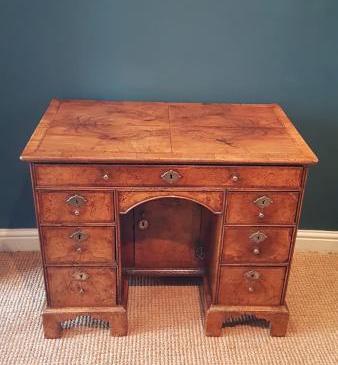 Outstanding George I Walnut Kneehole Desk