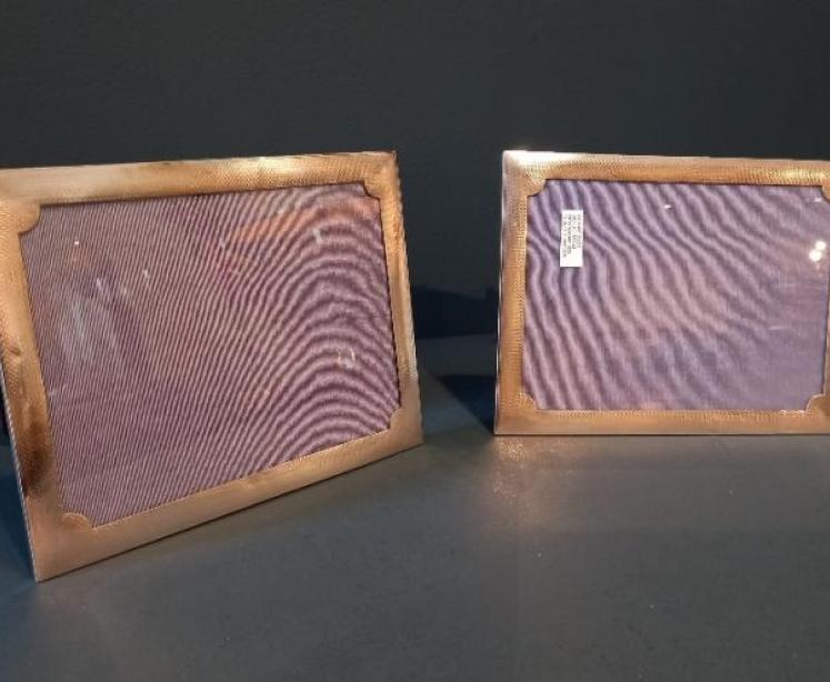 Matching Pair of George V Period Engine Turned Photo Frames - Image 6