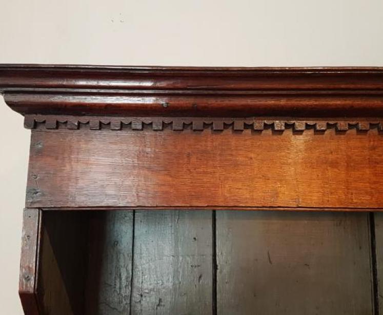 George III Oak Dresser and Rack - Image 7