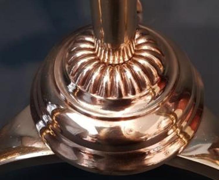 Edwardian Brass Lamp Standard - Image 4