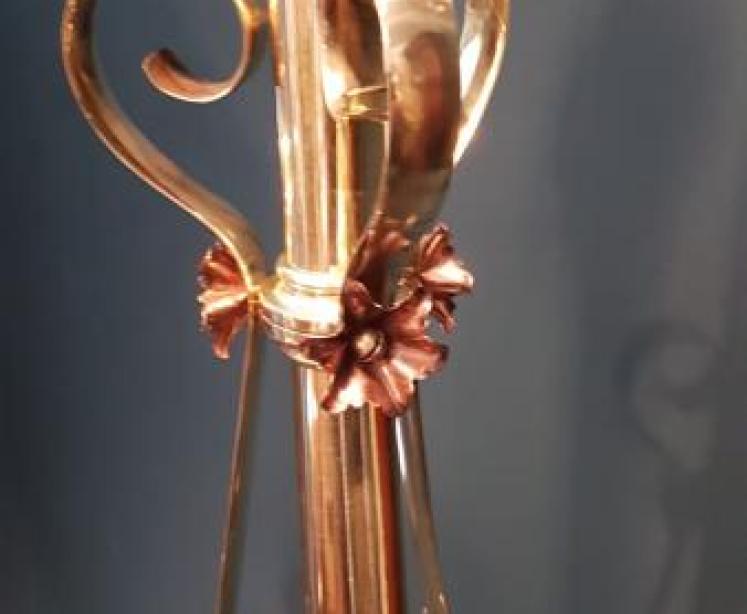 Edwardian Brass Lamp Standard - Image 5