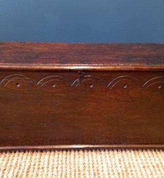 Small James II Period Oak Coffer c.1680