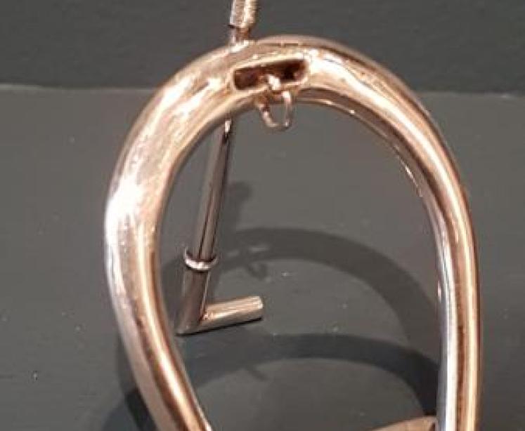 Unusual Silver Polo Stirrup And Stick Watch Holder  - Image 1