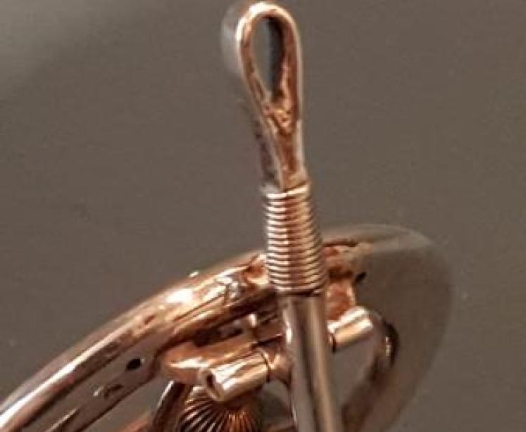 Unusual Silver Polo Stirrup And Stick Watch Holder  - Image 3