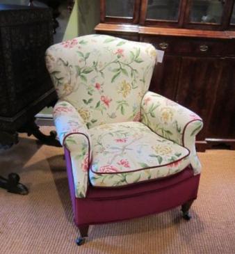 Very Comfortable Victorian Upholstered Easy Armchair