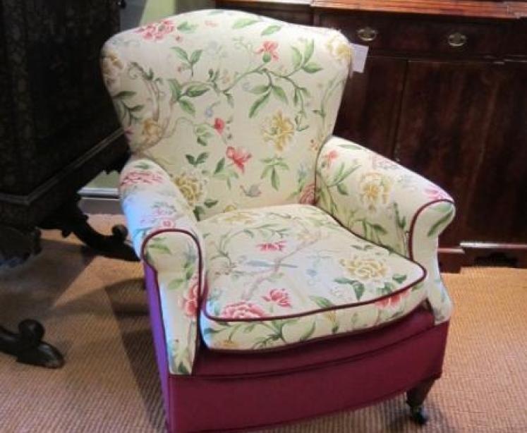 Very Comfortable Victorian Upholstered Easy Armchair - Image 1