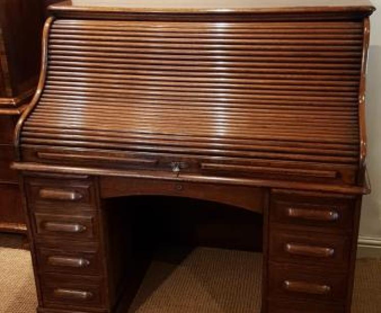 Top Quality Victorian Oak Roll Top Desk  - Image 2