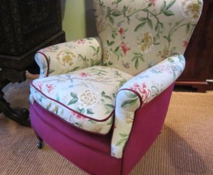 Very Comfortable Victorian Upholstered Easy Armchair - Image 2