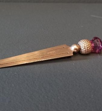 Edwardian Period Silver Thistle Top Bookmark