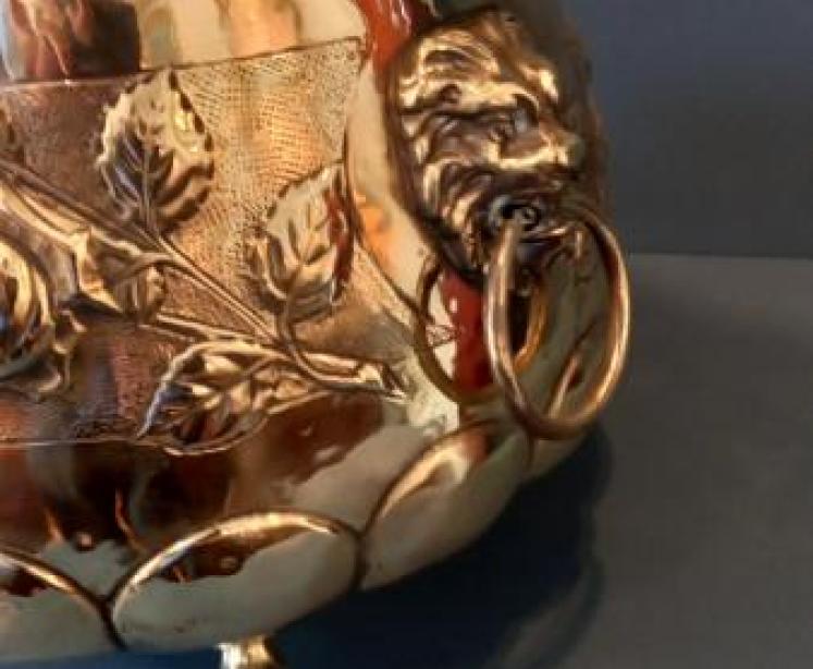 Mid Victorian Cast Brass Jardiniere - Image 3