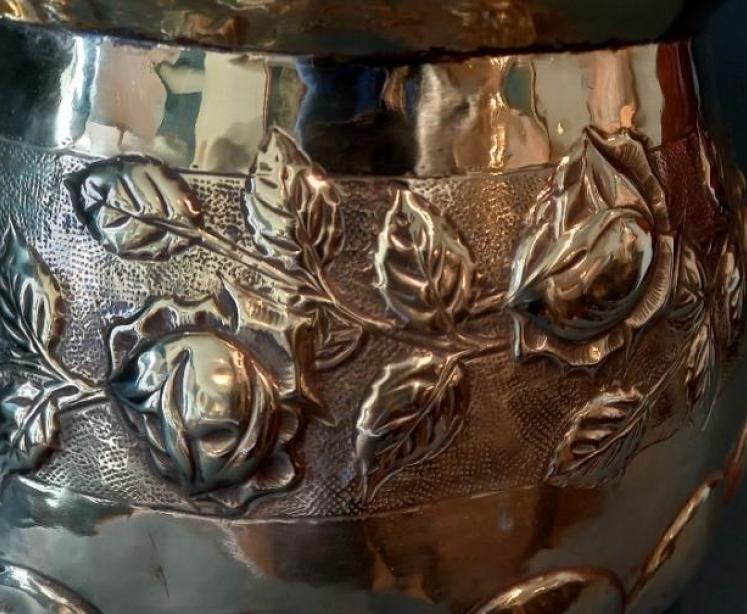 Mid Victorian Cast Brass Jardiniere - Image 4