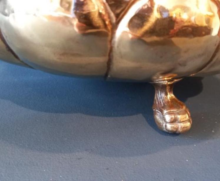 Mid Victorian Cast Brass Jardiniere - Image 5