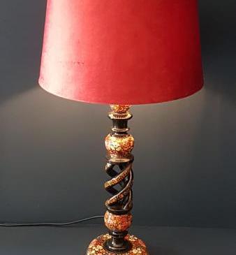 Victorian Kashmiri Candlestick Lamp