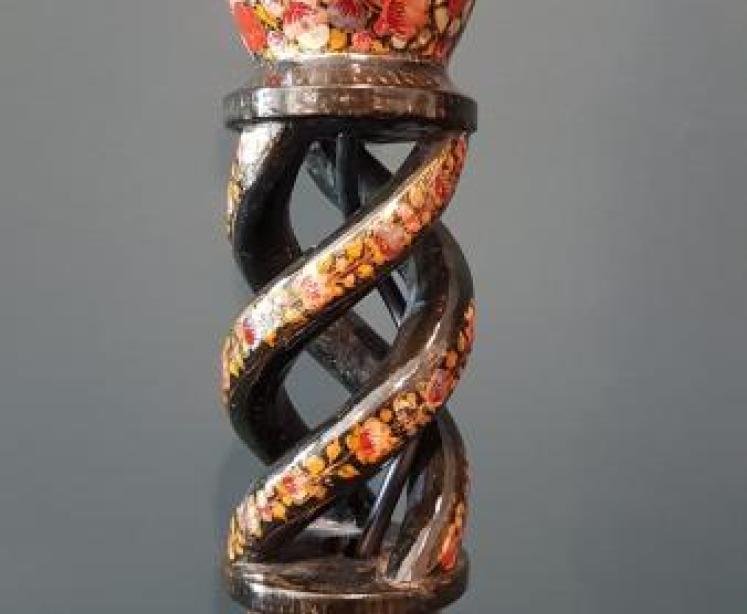 Victorian Kashmiri Candlestick Lamp - Image 4
