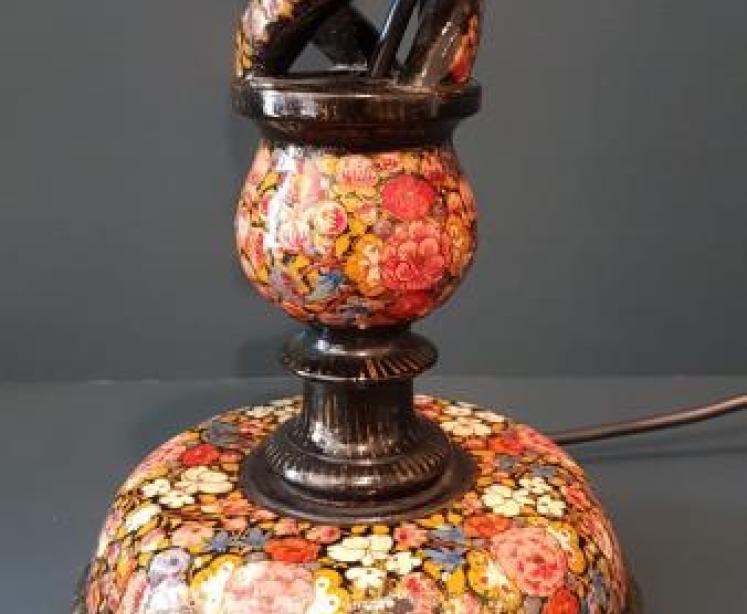 Victorian Kashmiri Candlestick Lamp - Image 5