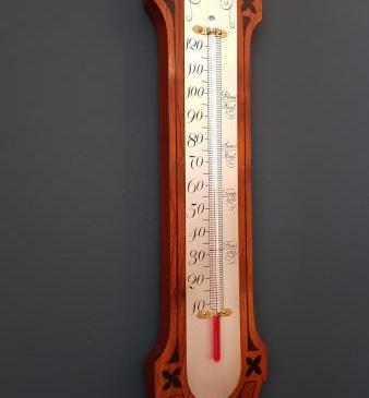 Superb Inlaid Wall Thermometer