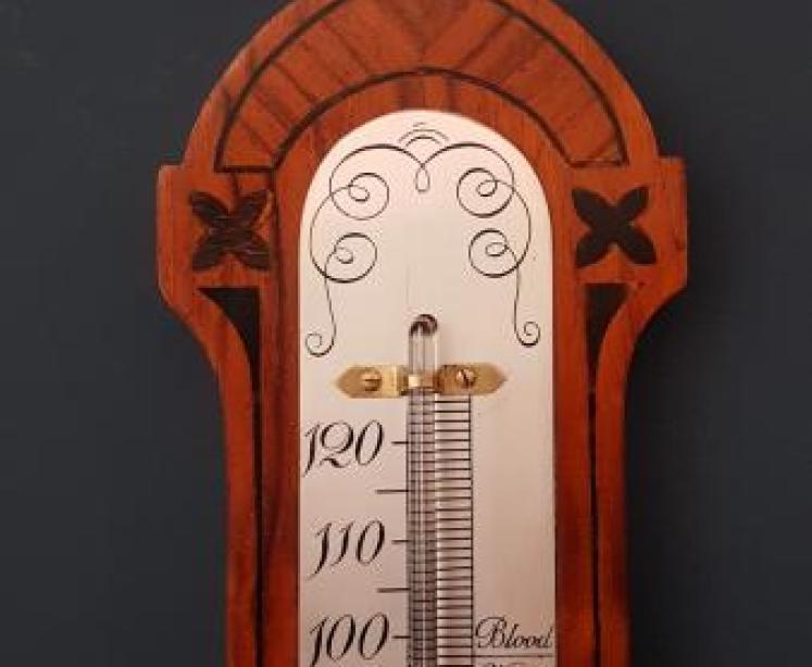 Superb Inlaid Wall Thermometer - Image 2