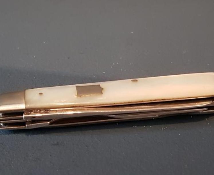 Silver and Mother of Pearl Campaign Knife and Fork - Image 2