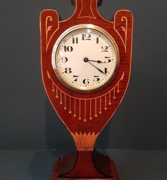 Fine Quality Inlaid Mahogany Mantel Clock