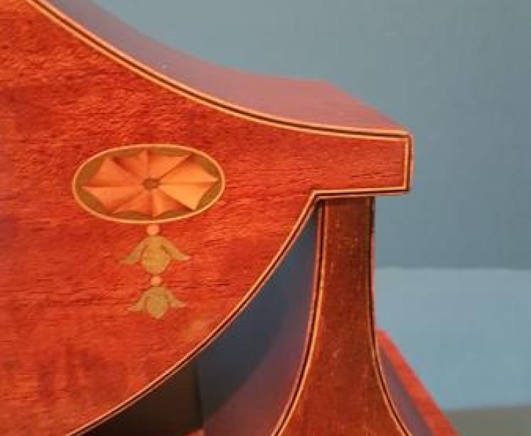 Fine Quality Edwardian Inlaid Mahogany Mantel Clock - Image 6