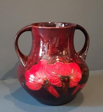 Rare Moorcroft Flambe Claremont Twin Handled Vase