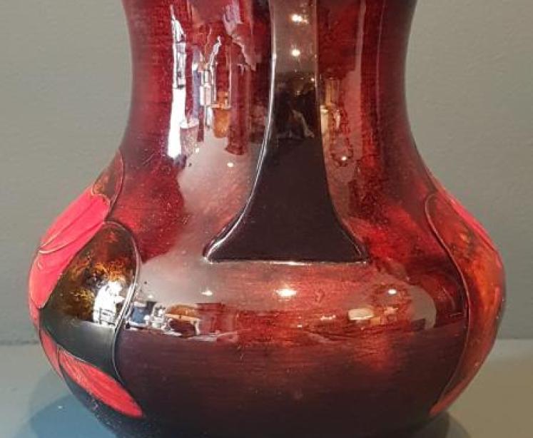 Rare Moorcroft Flambe Claremont Twin Handled Vase - Image 2