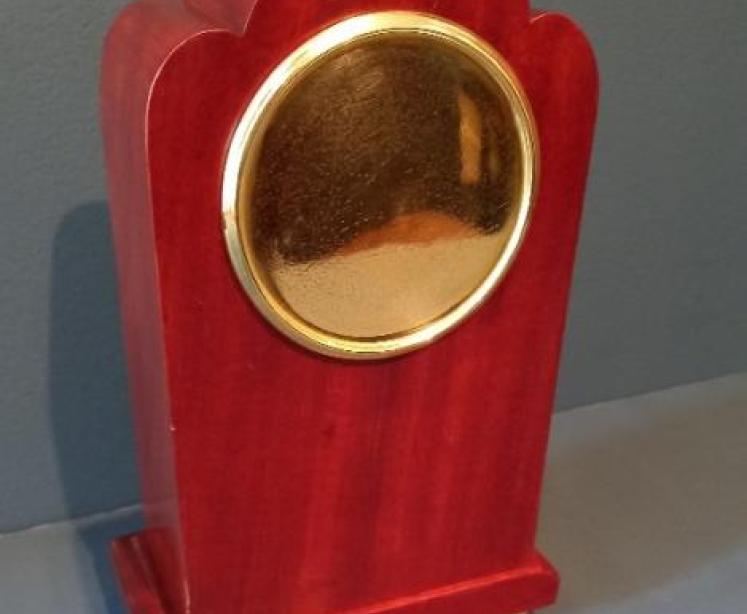 Fine Edwardian Period Scalloped Top Inlaid Mantel Clock - Image 4