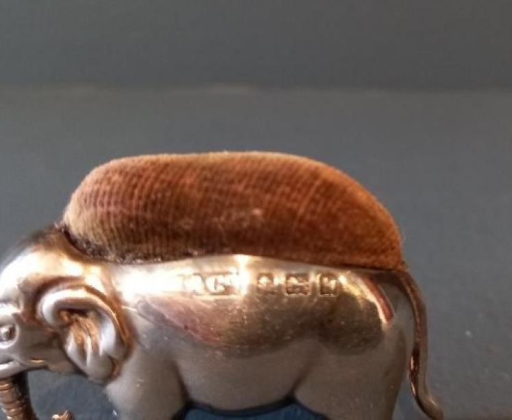 Edwardian Period Silver Elephant Novelty Pin Cushion - Image 3