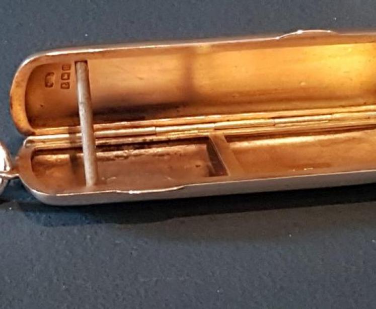 Edwardian Silver Two Section Pin Case - Image 2