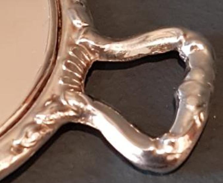 Art Nouveau Silver Flirting Mirror - Image 5