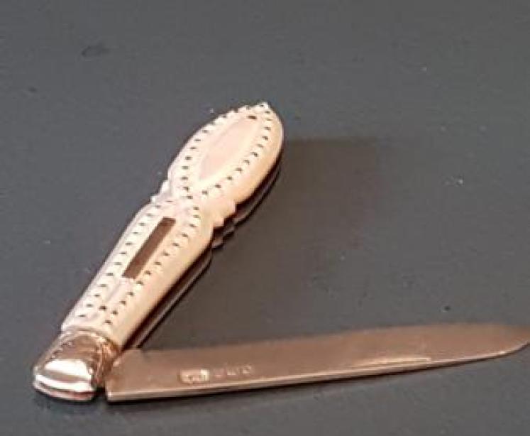 Silver and Mother of Pearl Fruit Knife - Image 1